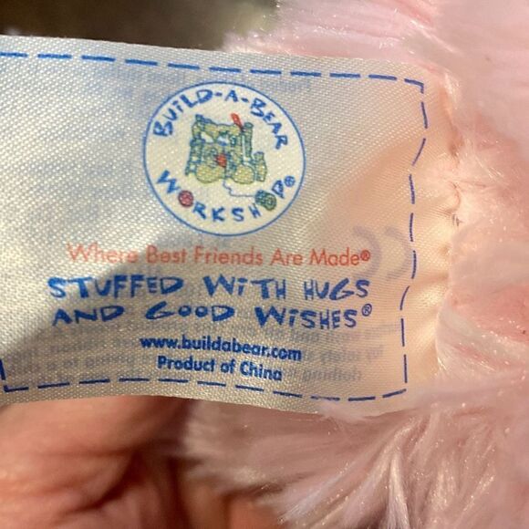 Build a bear Pawsome pink bunny colorful ears plush stuffed animal Easter spring - Picture 5 of 10